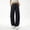 Black, variant on Baggy Parachute Pants for Womens Wide Leg Cargo Pants with Pockets Boyfriend Streetwear Goth Wine XL(XL)
