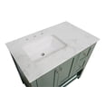 thumbnail image 3 of Lakeshore 36" Bathroom Vanity with Sage Green Cabinet and Engineered Carrara Top, 3 of 6