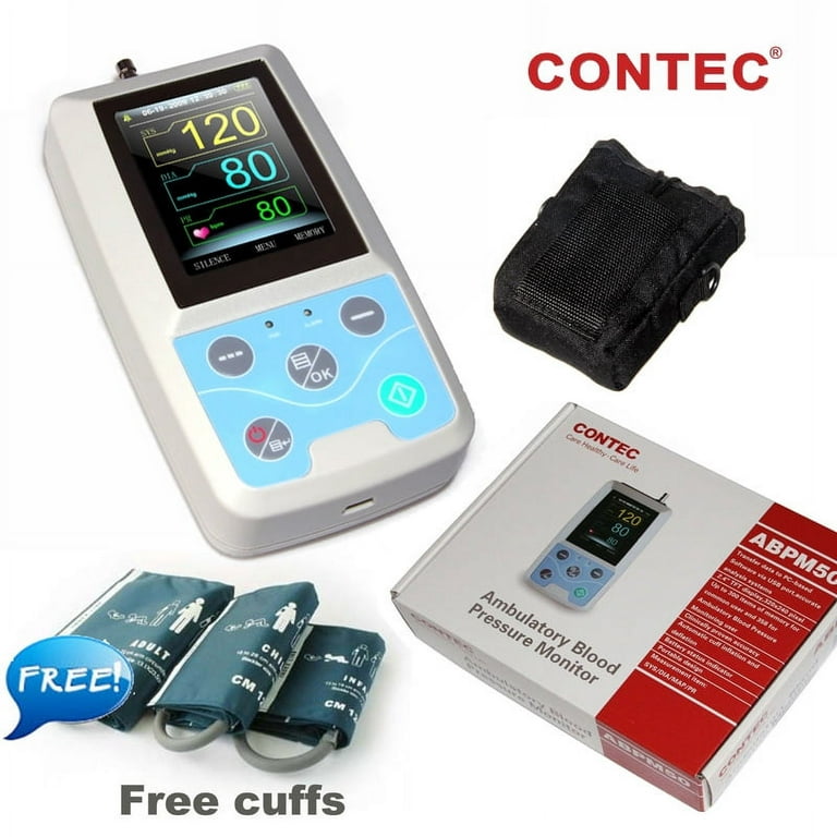 Ambulatory blood pressure monitor with PC software for 24h continuous  monitoring with 3 Cuffs