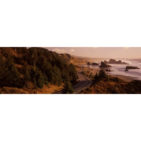 Highway Along a Coast, Highway 101, Pacific Coastline, Oregon, USA Print Wall Art By Panoramic