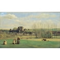 thumbnail image 2 of Jean-Baptiste-Camille Corot 14x10 Black Ornate Wood Framed Double Matted Museum Art Print Titled: Landscape of La Ferte-Milon, 2 of 5