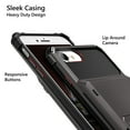 thumbnail image 5 of Dteck Wallet Case for Apple iPhone SE 2022 & 2020 / iPhone 7 / iPhone 8, Credit Card Holder ID Slot Pocket Dual Layer Protective Bumper Rugged TPU Rubber Armor Hard Shell Cover, Gray, 5 of 5