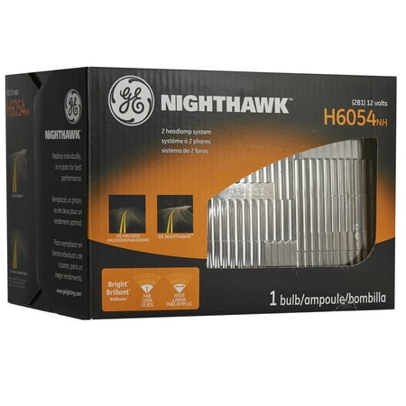 GE Lighting H6054 Halogen Sealed Beam Headlight Bulb Nighthawk Replacement,