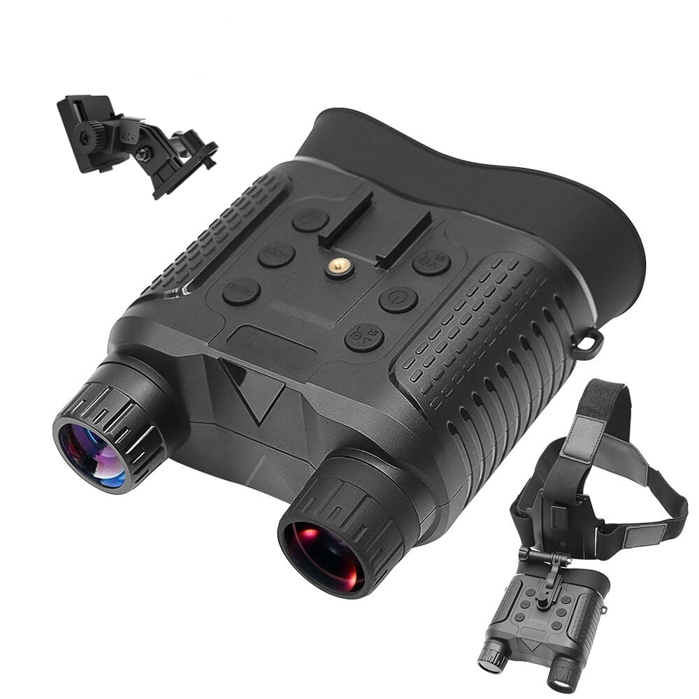 BekinTek 4K Helmet Mountable Night Vision Binoculars Head-mounted Telescope Rechargeable Goggles 7x IR Infrared Full Dark Observing Optics 8x Digital Zoom 4K Video 36M Photo Support 360P ENV Mode