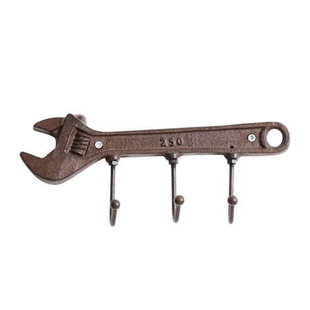 

POETANCE Iron Fish Wrench Hammer Wall Hanging Hook Garden Courtyard Interior Decoration Pendant Clearance