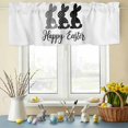 thumbnail image 6 of Valances for Windows Black White Buffalo Plaid Polka Dots Carrot Rod Pocket Short Curtain for Bathroom Living Room Bedroom Happ Easter 1 Panel 42x12in, 6 of 9