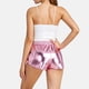 thumbnail image 4 of ICHUANYI Clearance Women Sexy Imitation Leather Pants Nightclub Metal Reflective Trousers Hot Gold Shorts(Pink, L) ICHUANYI WER2023081004358, 4 of 5
