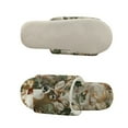 thumbnail image 5 of COEQINE Deer Camo Hunting Womens Open Toe Slippers Trendy Slip On House Slides Soft Fuzzy Slippers Portable Indoor Shoes Slip On Home Sandals Footwear for Guest Ladies Mom, 46-47, 5 of 7