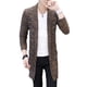 thumbnail image 2 of Suéter de primavera para hombre, cárdigan de punto, abrigo de punto extra largo, suéteres de otoño, suéter de color sólido, 2 of 5