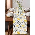 thumbnail image 4 of Summer Lemon Table Runner Cotton Linen 72 Inch Holiday Dresser Scarves, Watercolor Fruit Grey Leaf Tablerunner for Kitchen Coffee Dining Bedroom Home Living Room Dinner Scarf Décor 13''x72'', 4 of 9