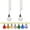 White, variant on 2Pcs Crystal Ceiling Fan Pull Chain, Ceiling Fan Pull Chain Extender, Pull Chains for Ceiling Fans and Lights, Light Pull Chain with 21 Inches 3mm Diameter Ball Beaded Chain