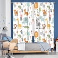 thumbnail image 4 of Kids Safari Animal Curtains 42Wx63H Inch Rod Pocket Nursery Baby Boy Bedroom Decor Cartoon Lion Jungle Woodland Wildlife Toddler Girl Children Living Room Window Drapes Fabric, 4 of 7