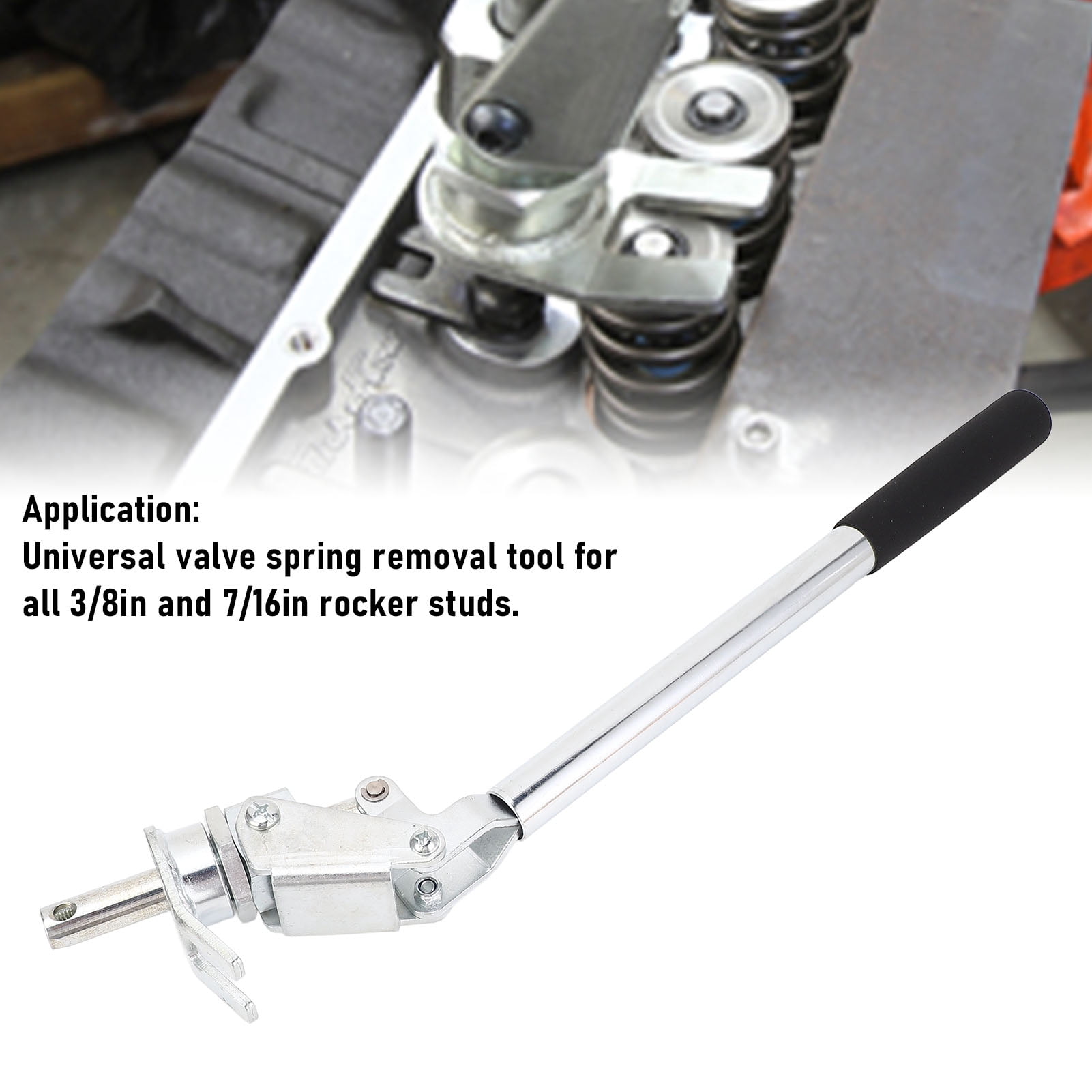 Yajisi Stud Mount Valve Spring Compressor 66784 Stainless Steel Engine Valve Spring Removal Installer Tool Fits 3/8in 7/16in Rocker Studs Auto Specialty Hand Tool 12.60 inches / 32.0 cm