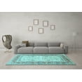 thumbnail image 3 of Ahgly Company Indoor Rectangle Persian Light Blue Traditional Area Rugs, 7' x 9', 3 of 4