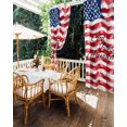 thumbnail image 5 of nqOlkjepod Outdoor Curtains for Patio Waterproof, American Flag Outdoor Privacy Panels Grommet, Red Blue Watercolor USA Flag Blackout Outside Curtains for Porch/Cabana/Pergola 54"x95", 2 Panels, 5 of 8