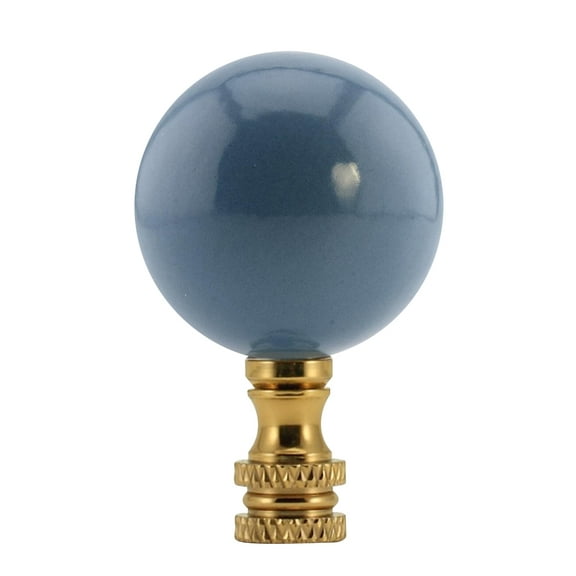 Sky Blue Ceramic Ball Lamp Finial 2.25"h