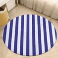 thumbnail image 6 of Aesthetic Dark Blue And White Vertical Round Carpet Circle Rug Outdoor Patio Area Rug Washable Large Area Rugs Hallway Room Decor Fitness Mats, 6 of 8