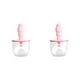 thumbnail image 2 of Soidarity Cepillo de para bebés con cubierta a prueba de polvo Cepillo en forma de U para para bebés Rosa grande rosa grande 2piezas, 2 of 6