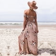 thumbnail image 3 of Resort Maxi Floral Open Front Off Shoulder Design, 3 of 6
