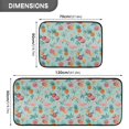 thumbnail image 3 of 2-Piece Kitchen Mat Set Non Slip Washable Floor Mats Decorative Rugs for Kitchen Sink Laundry Flamingos and Pomegranates Pattern, 3 of 7
