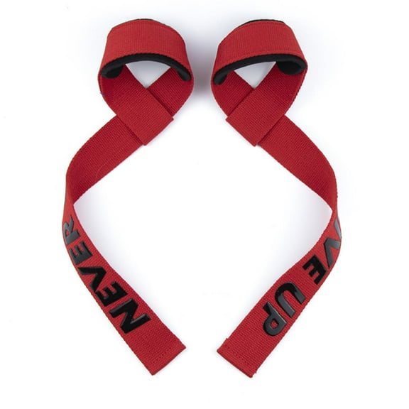 Wrist Straps Weight Lifting Straps with Wrist Support for Men and Women Durable and High-Quality Material(Red,Pair)