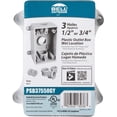 thumbnail image 3 of Hubbell-Bell PSB37550GY Single-Gang Weatherproof 1/2-Inch or 3/4-Inch Outlets, Gray Finish Four Pack, 3 of 3