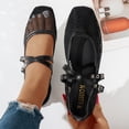 thumbnail image 3 of CHICVOMEY Mesh Mary Jane Shoes for Women Breathable Ballet Flats with Buckle Fashion Fishnet Flats for Women Casual & Work Fashion Flats, 3 of 6