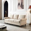 thumbnail image 2 of Onbeam Living Room Furniture Set, Storage 3 Seater Sofa Couch, 82" Chesterfield Sofa for Home and Office - Beige, 2 of 9