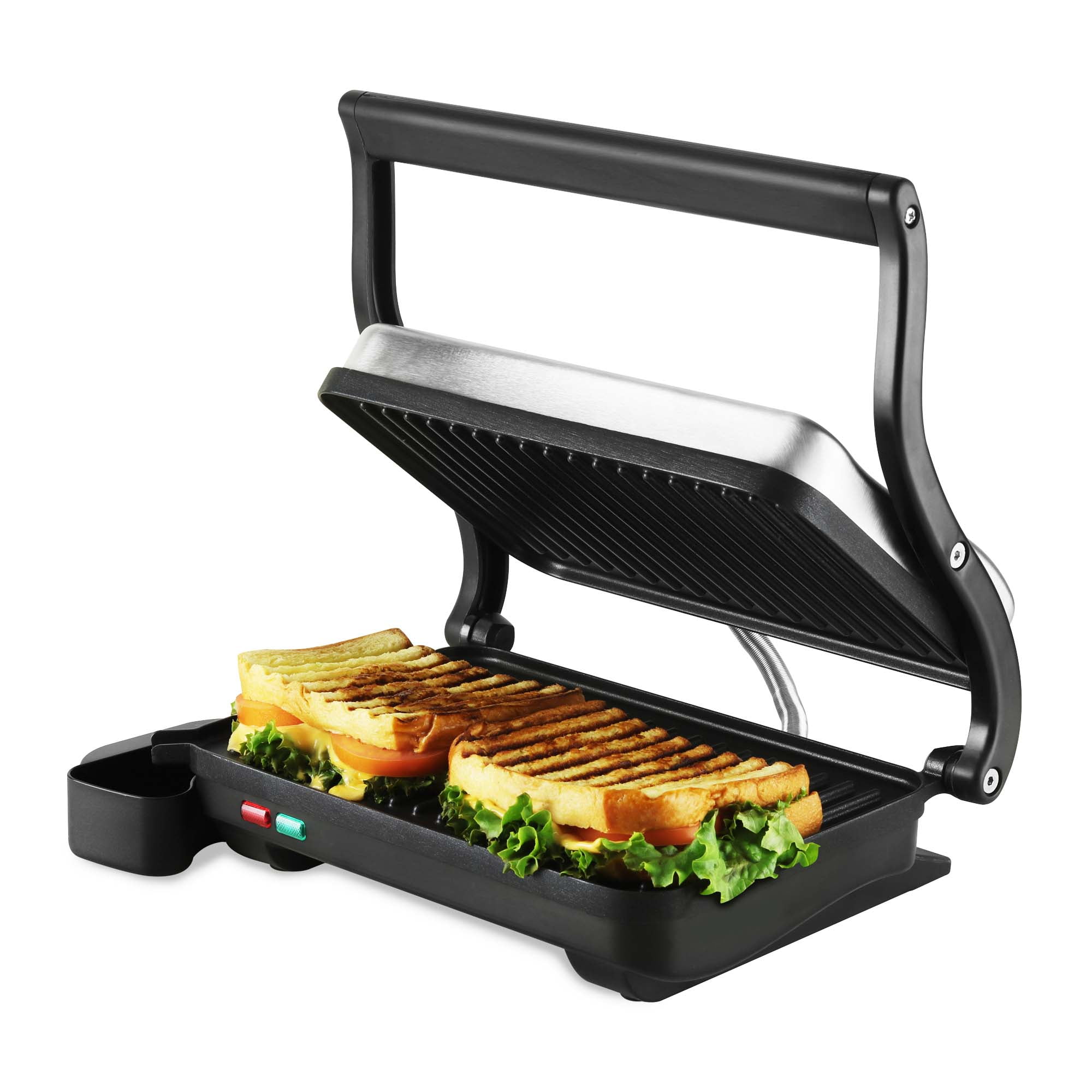 Ovente Electric Indoor Panini Press Grill with NonStick Cooking Plate