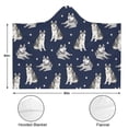 thumbnail image 3 of Wearable Blanket,Siberian Husky Hooded Wearable Flannel Blanket for Adults & Teens,Winter Poncho Shawl Wrap Cape Cozy Anti-Pill,60"x80", 3 of 5