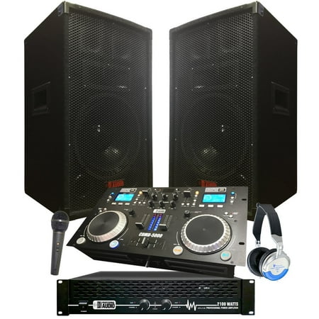 Starter Dj System - 2100 WATTS - Connect your Laptop, iPod, USB, MP3's or Cd' - DJ