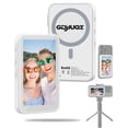 thumbnail image 1 of Pantalla monitor para selfies para iPhone, monitor magnético inalámbrico para vlogs con cámara trasera, control remoto Bluetooth y altavoz para TikTok, vlogs y transmisiones en vivo - blanco, 1 of 8