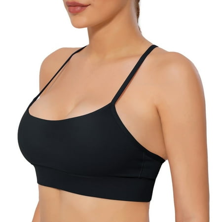 

TOWED22 Womens Bras Women s Lace Racerback Bralette Wireless Padded Triangle Plunge Bra Black