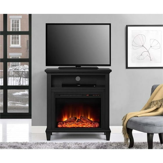 Ameriwood Home Lytton Electric Fireplace Accent Table Tv Stand For Ameriwood Home Lytton Electric Fireplace Accent Table Tv Stand For Tvs Up To 32 Black Com
