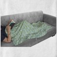 thumbnail image 5 of Rose Soft Flannel Fleece Throw Blanket, Pastel Colored Repetition of Romantic Flower Buds Design Garden Art, Cozy Plush for Indoor and Outdoor Use, 50" x 70", Baby Blue and Fern Green, by Ambesonne, 5 of 5