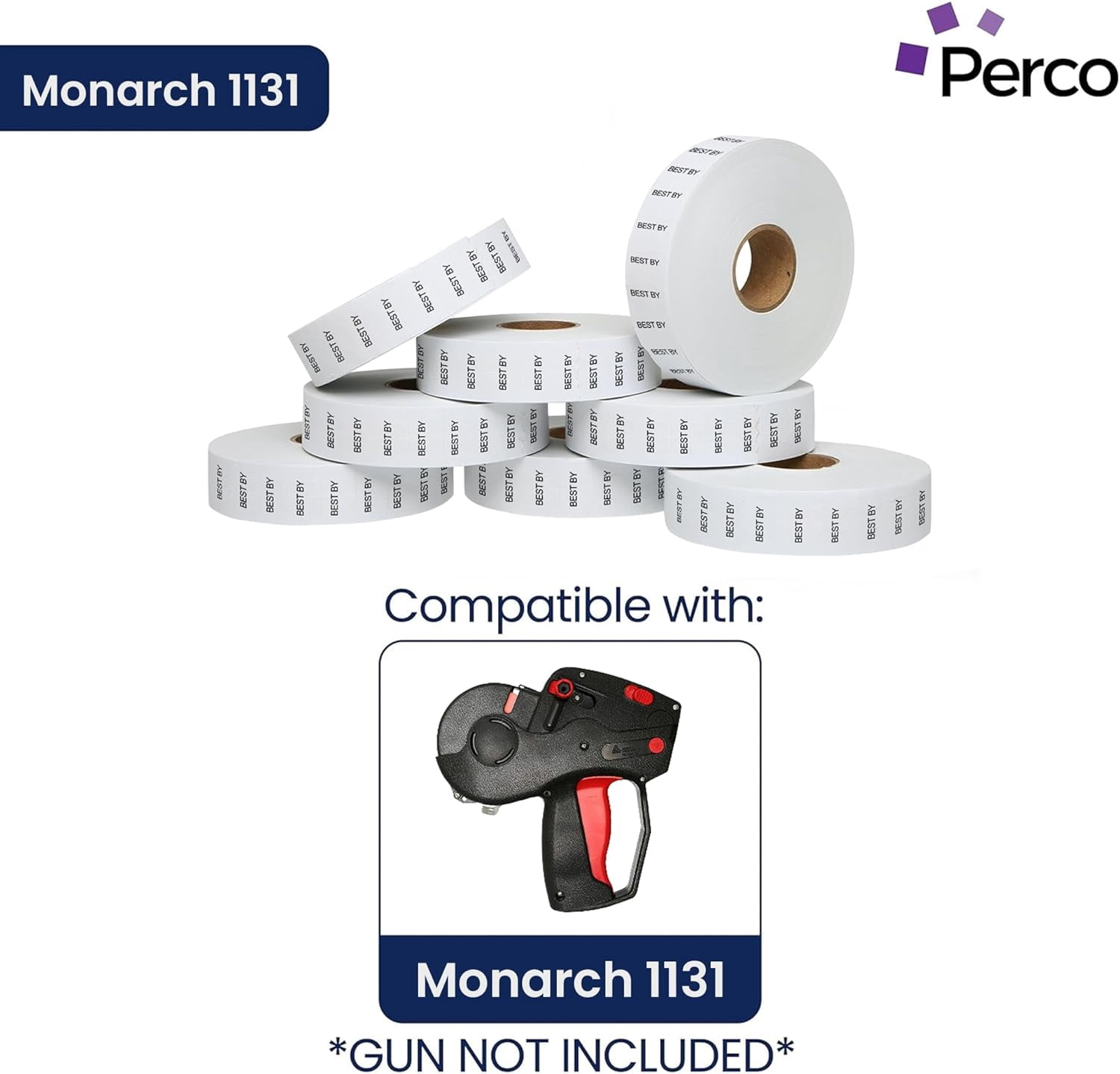 Pricing Labels for Monarch 1131 Best By - 20,000 labels w/ 8 Rolls Value Pack, 1 Sleeve - Made in USA