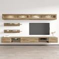 thumbnail image 5 of Meble Furniture Fly I2 33TV Wall Mounted Floating Modern Entertainment Center Black/White, 5 of 5