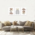 thumbnail image 2 of Minimalist Boho Wall Art Set of 3, Mid-Century Modern Wall Art, Framed Canvas Wall Art Moon Botanical Geometric Neutral Abstract Artwork Prints Modern Boho Room Wall Decor for Living Room,12x16, 2 of 6