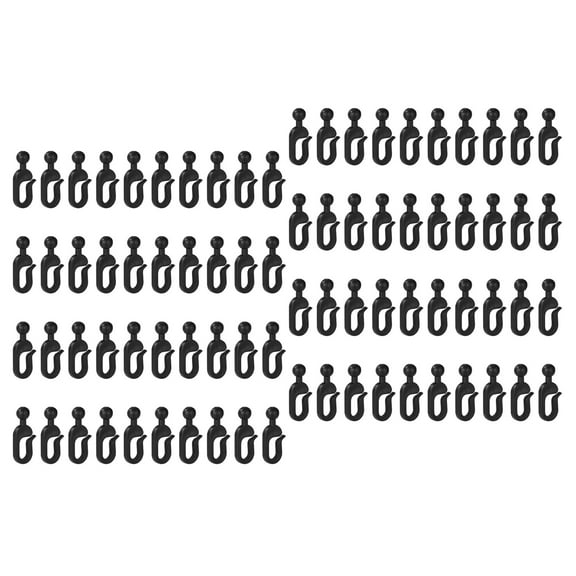 Pack Of 100 Sturdy Plastic Gazebo Curtain Hooks Weather Resistant Outdoors Hooks For Canopies Netting And Patios Decors