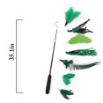 thumbnail image 2 of 8PCS Cat Wand Toy Set Interactive Fake Feather Kitten Toy Cat Teaser Toys, 2 of 10