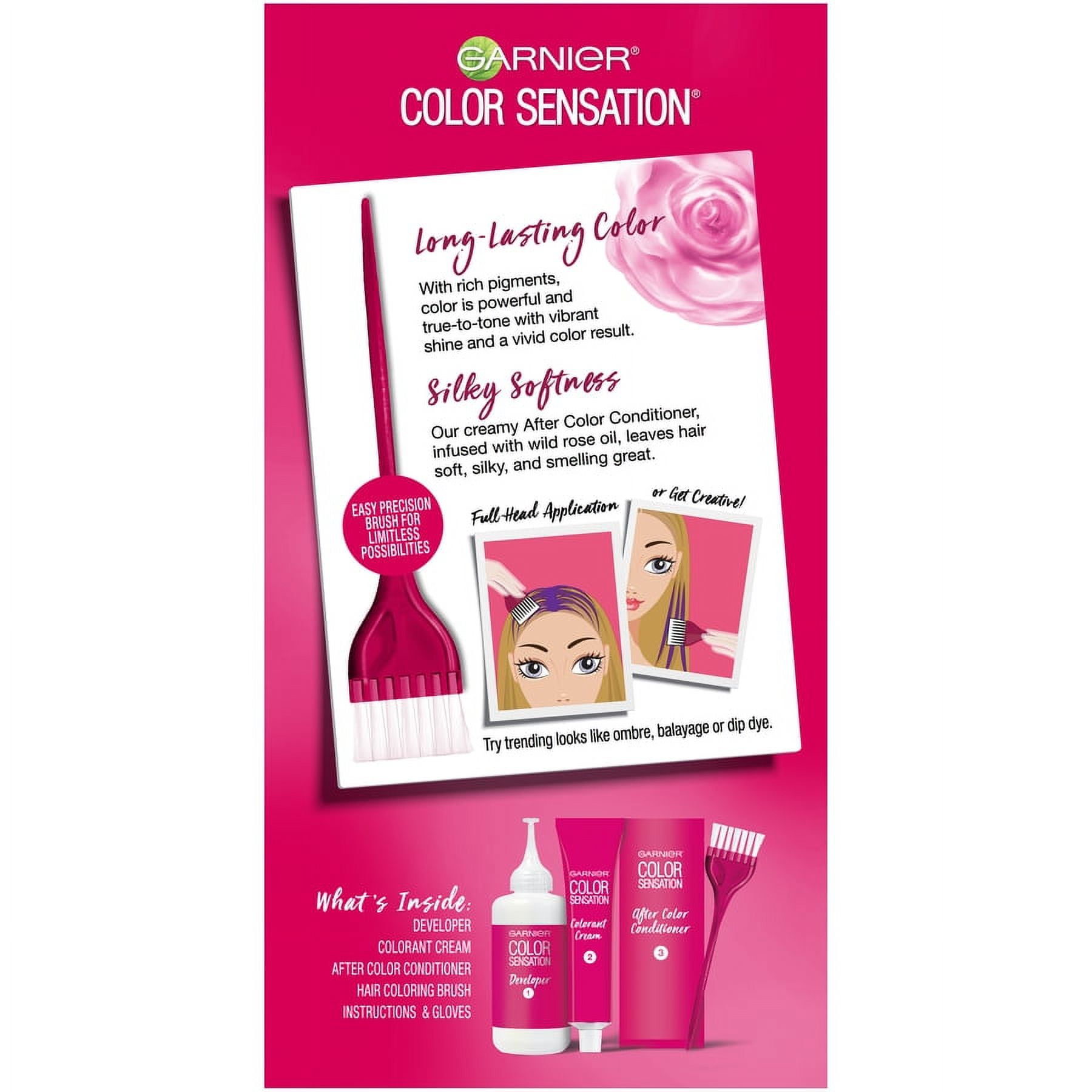 Garnier Color Sensation Hair Color Cream, 5.21 Grape Expectations Intense Purple