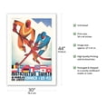 thumbnail image 2 of Ice Hockey World Championship (Mistrzostwa Świata) - Krynica Poland - Vintage Sports Poster by Stefan Osiecki c.1930 - Fine Art Matte Paper Print (Unframed) 30x44in, 2 of 4