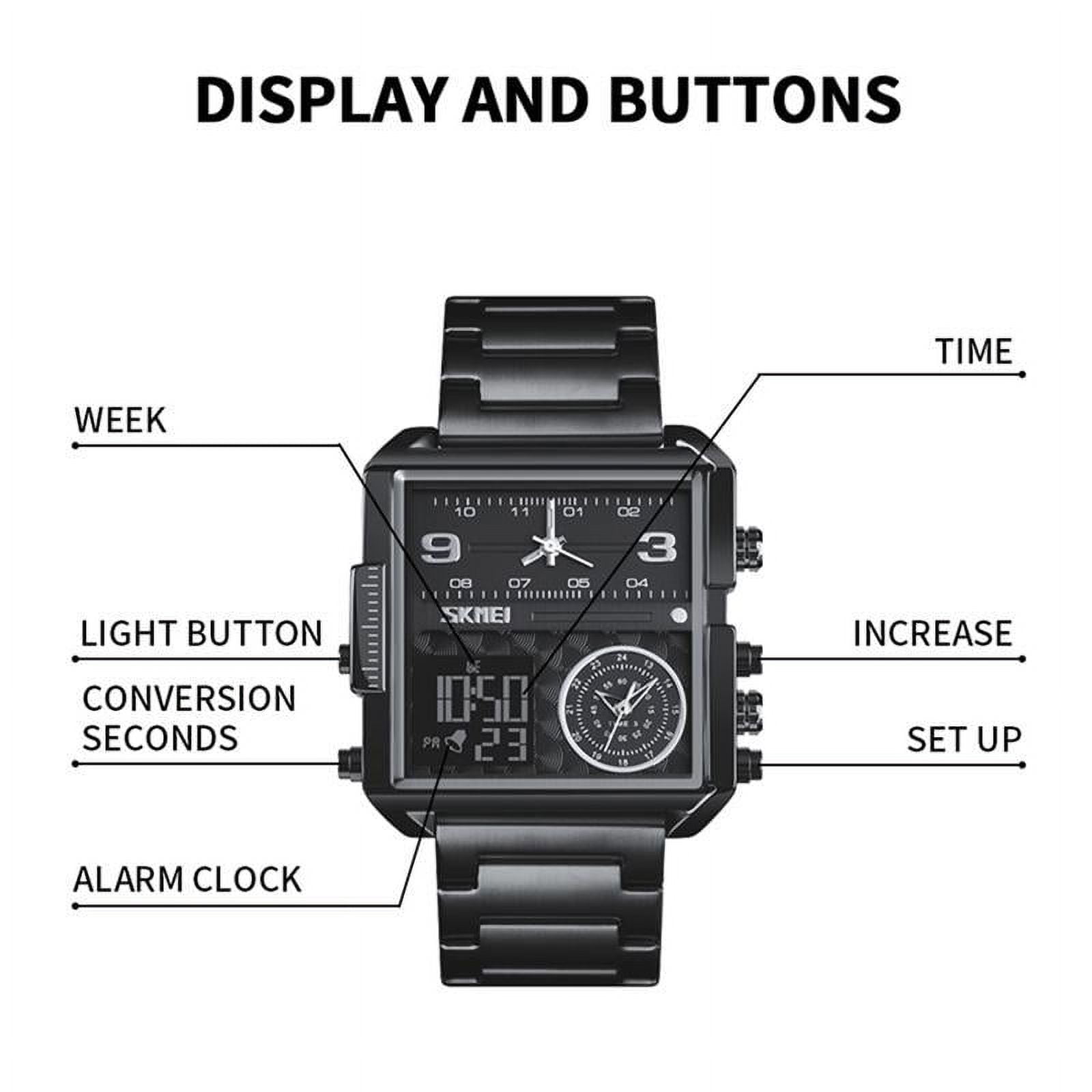 SKMEI Dual Display Luxury Men Quartz Digital Watch Creative Sport