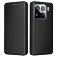 thumbnail image 1 of For Xiaomi 15 Case Carbon Fiber Texture Drop-Proof PU Leather Phone Cover - Black, 1 of 5