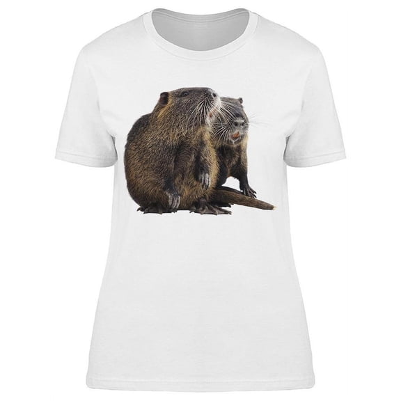 Couple Of Nutrias T-Shirt Women -Image by Shutterstock, Female Large