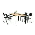 thumbnail image 2 of Amazonia Nantes Teak Finish & Aluminum 5 Pieces Extendable Rectangular Patio Dining Set, 2 of 13