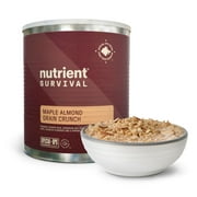 Nutrient Survival Maple Almond Grain Crunch| Non-perishable #10 Can with 25 Year Shelf Life | Nutrient Dense Emergency Food