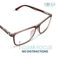 thumbnail image 4 of Lunettes de Lecture pour Hommes TR90 Brun Mat à Grande Monture avec Fabrication Robuste - Charnières à Ressort Flexibles et Robustes Lunettes pour Hommes - Tendance pour Tous les Lecteurs de Formes de Visage pour Hommes - Lunettes de Lecture Tricheuses à Grand Monture 2.25, 4 of 4