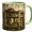 Accent Mug, variant on Lotusprint LLC Personalized Owl Library Bookshelf 2D Print Flat Ceramic Mug, Custom Name Gift For Book Lovers , White