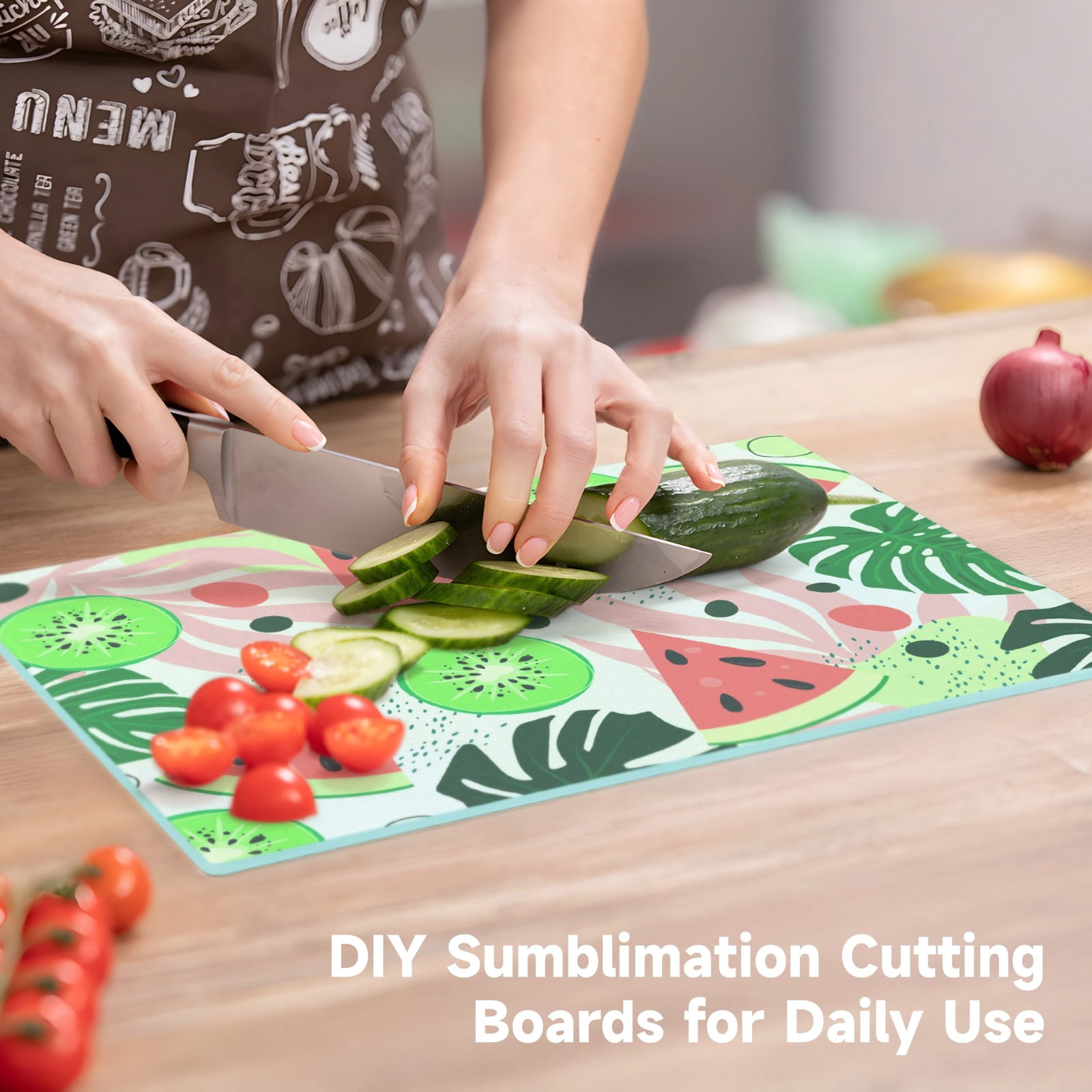 10 PCS Sublimation Glass Cutting Boards, Blank DIY Cutting Boards for Kitchen, Textured Sublimation Tempered Glass Cutting Boards, Anti Slip Heat Resistant Cutting Boards